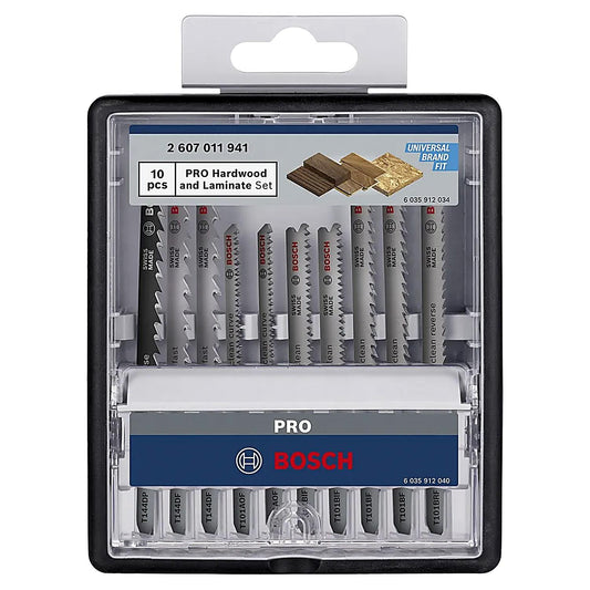 Set 10 Hojas Sierra Caladora Bosch Madera Dura Laminado - Herram.cl