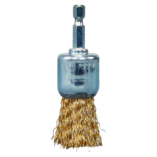 Grata Pincel Latón Ondulado 24mm(1'') Toma 1/4'' - Makita - Herram.cl