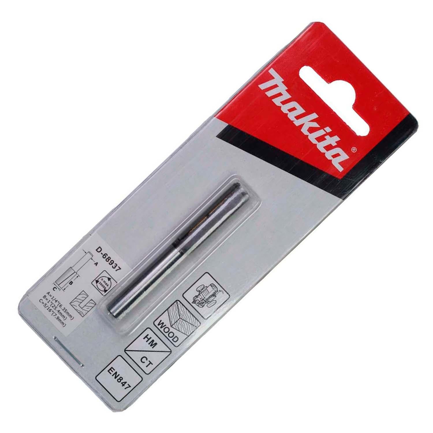 Fresa Recta 2 Filos 5/16'' X 1'' Eje 1/4'' - Makita - Herram.cl