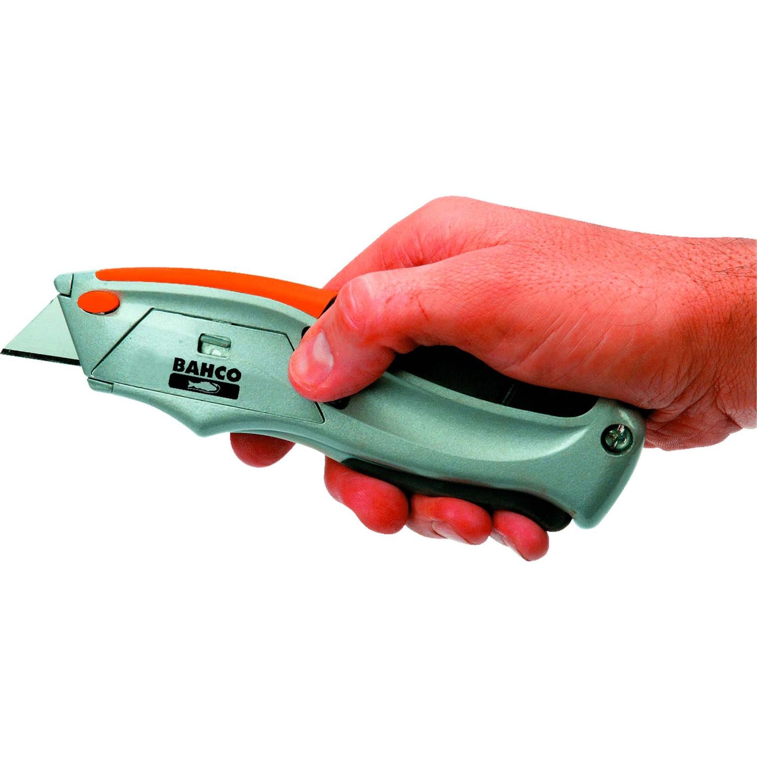 Cutter Retractil multiuso con mango de Caucho - Bahco - Herram.cl