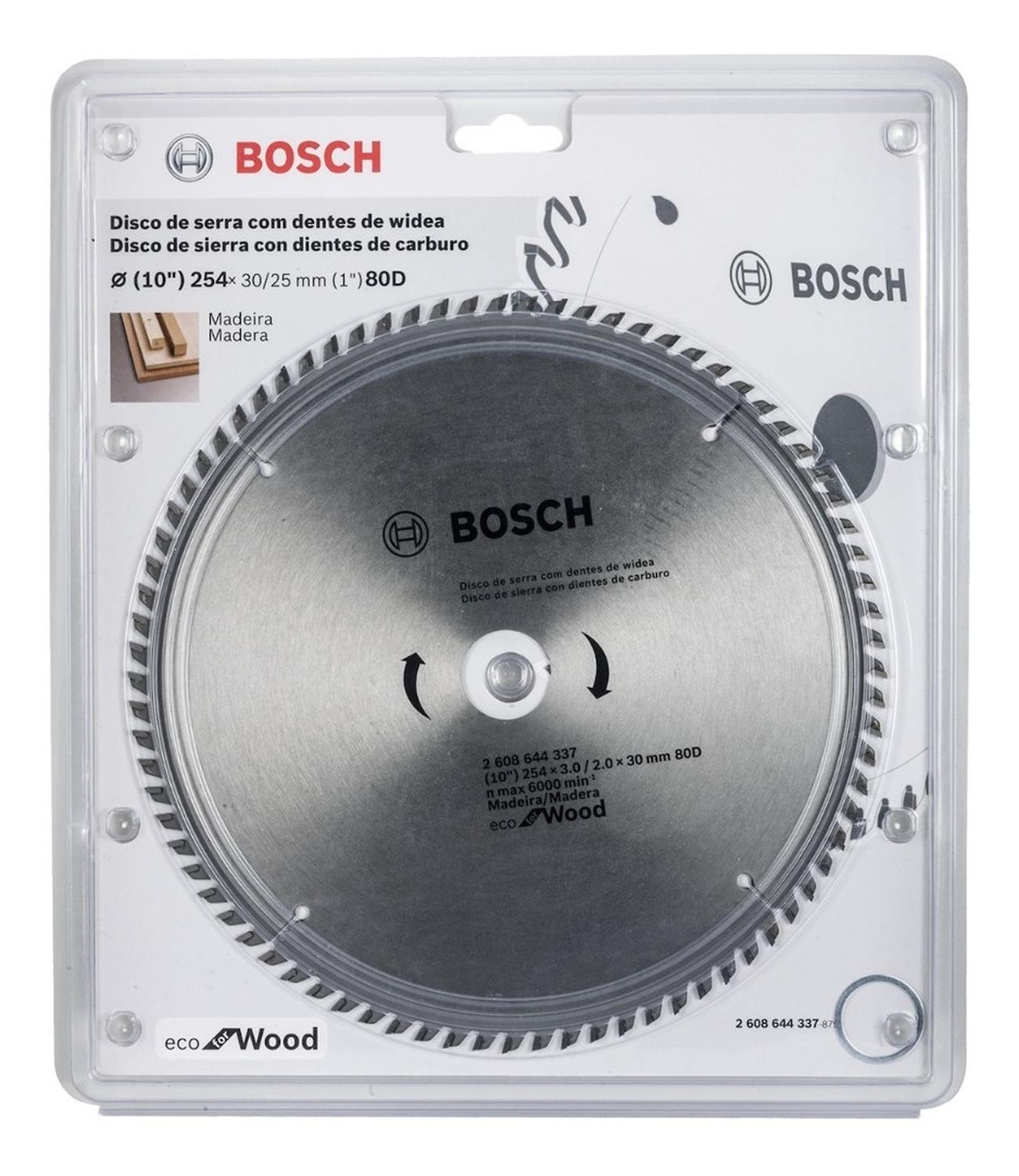 Disco De Sierra Circular 10 PLG Eje 30mm 80 Dientes - Bosch - Herram.cl
