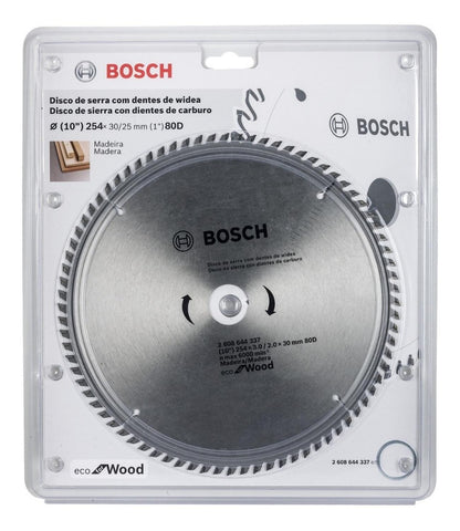Disco De Sierra Circular 10 PLG Eje 30mm 80 Dientes - Bosch - Herram.cl