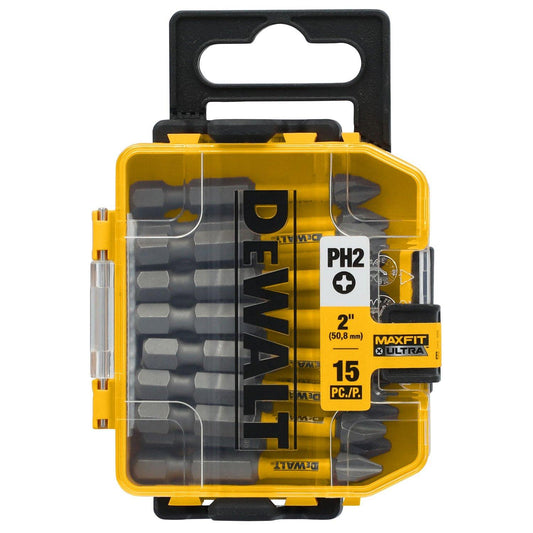 Puntas MAXFIT - ULTRA PH2 - 2'' (50.8mm) 15 Pzas - DeWALT - Herram.cl