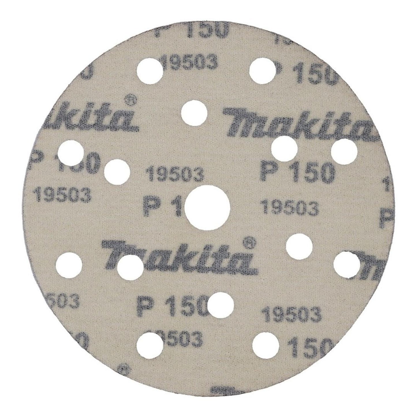 10 Discos Lija Con Velcro 150mm (6'') G150 Makita D - 54639 - Herram.cl