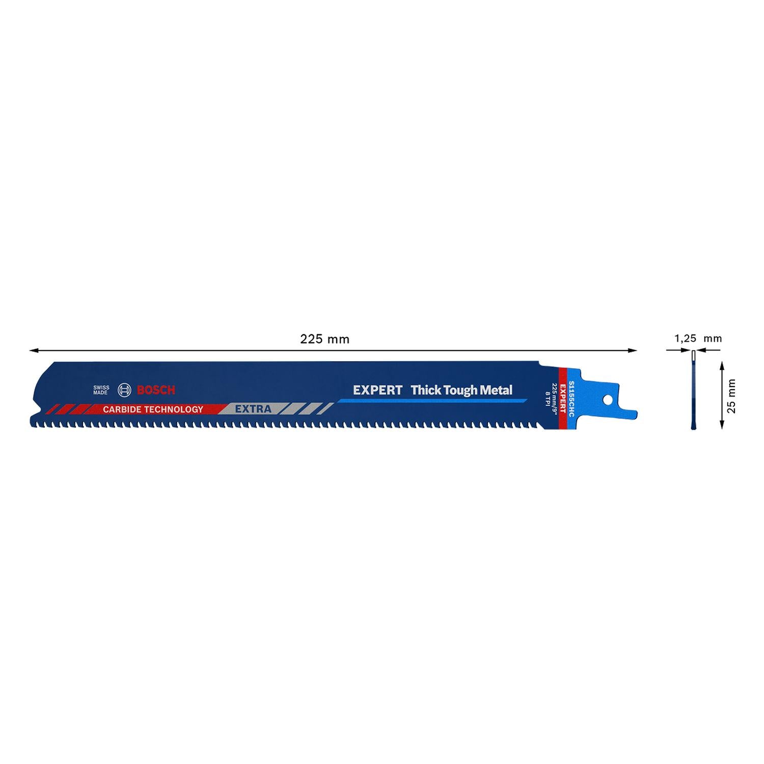 Hoja sierra Bosch EXPERT S1155CHC 225mm/8 TPI - Bosch - Herram.cl