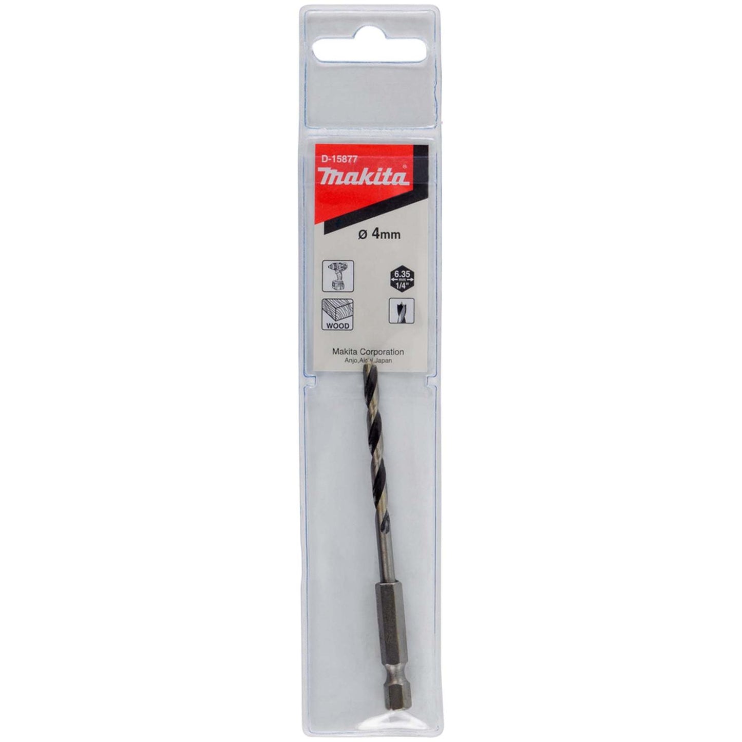 Broca Para Madera 4x90mm (Toma Hex. 1/4'') - Makita - Herram.cl