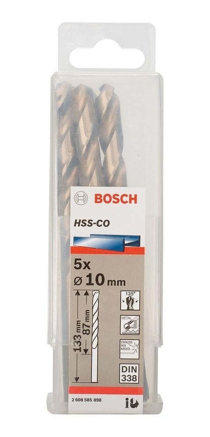 Caja Con 5 Unidades Broca Para Metal HSS - Co 10mm (Cobalto) - Herram.cl