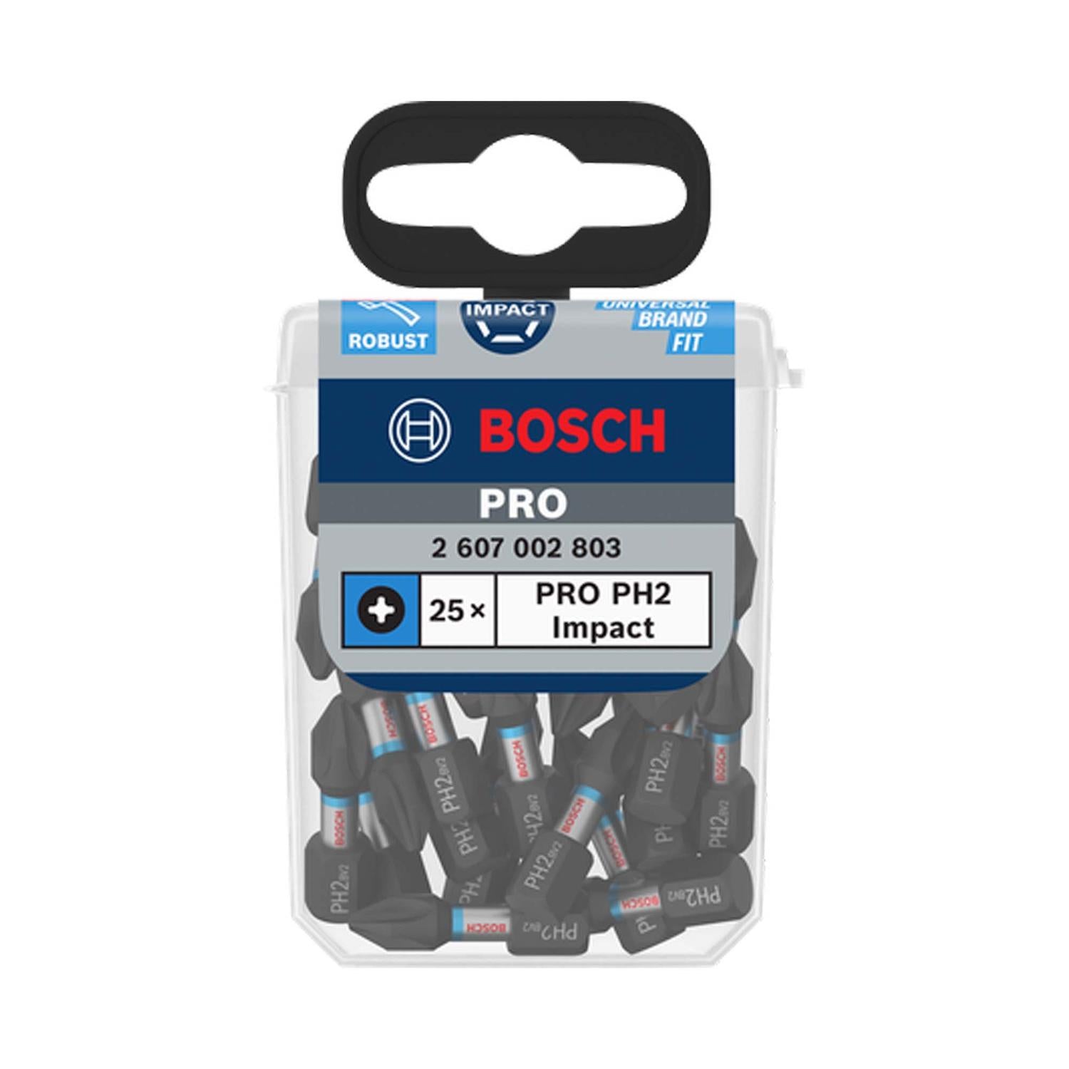 Puntas PRO Impact PH2x25mm 25 Pzas - Bosch - Herram.cl