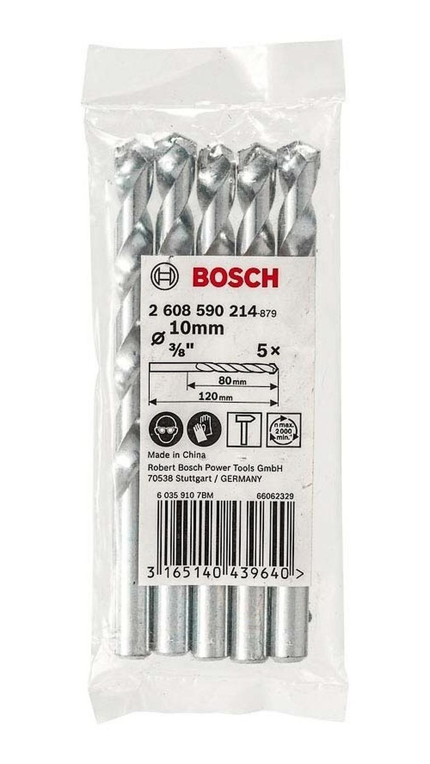 Pack 5 Brocas Concreto Bosch 10x80x120mm - Bosch - Herram.cl