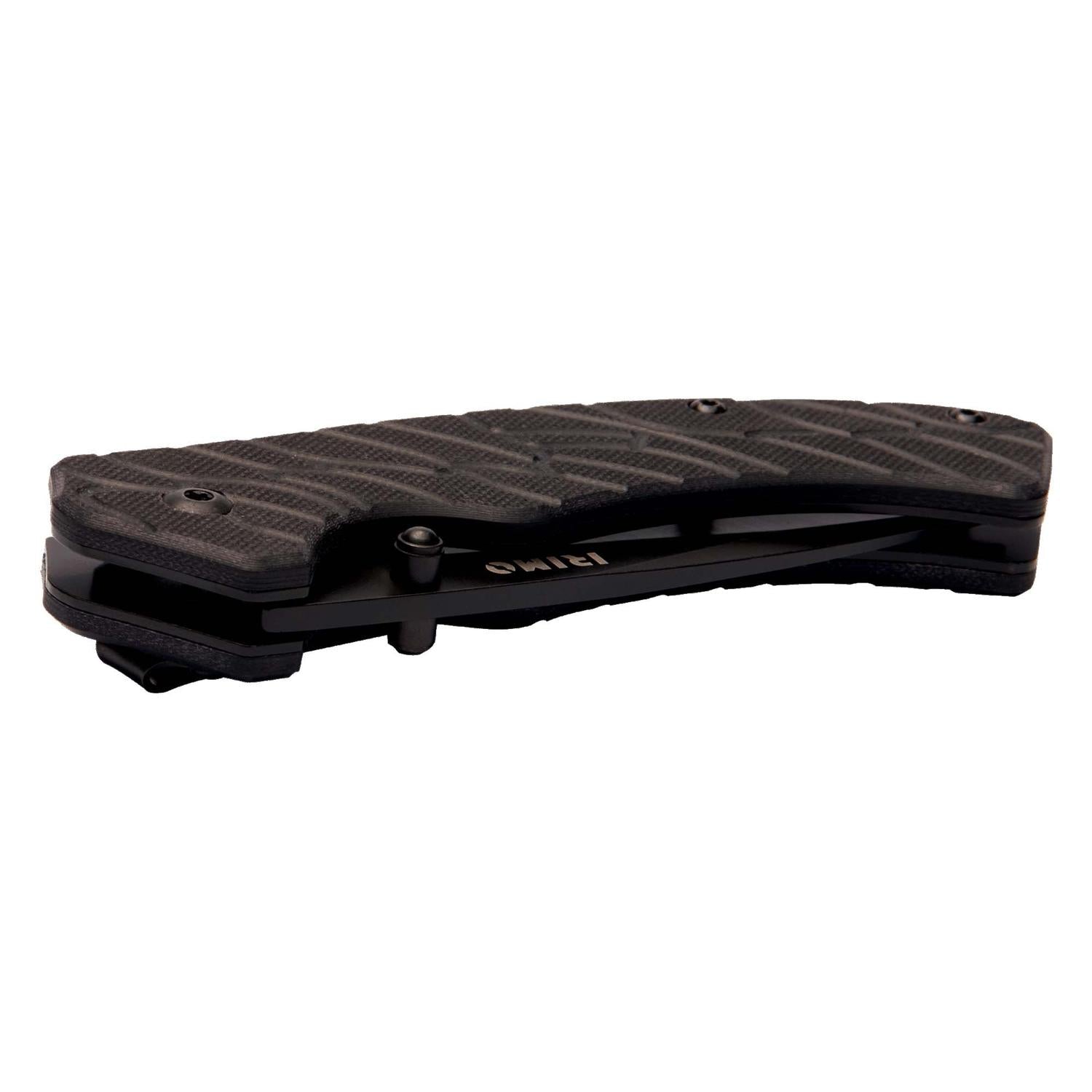 Navaja (acero negro) 190mm con gancho para cinturón - Irimo - Herram.cl