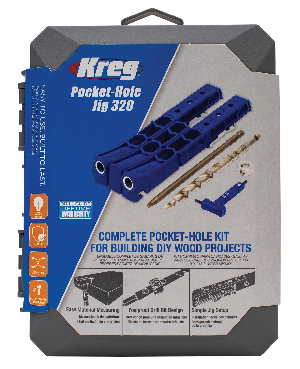 Guia para agujeros de bolsillo (Oculto) - Kreg 320 - Herram.cl