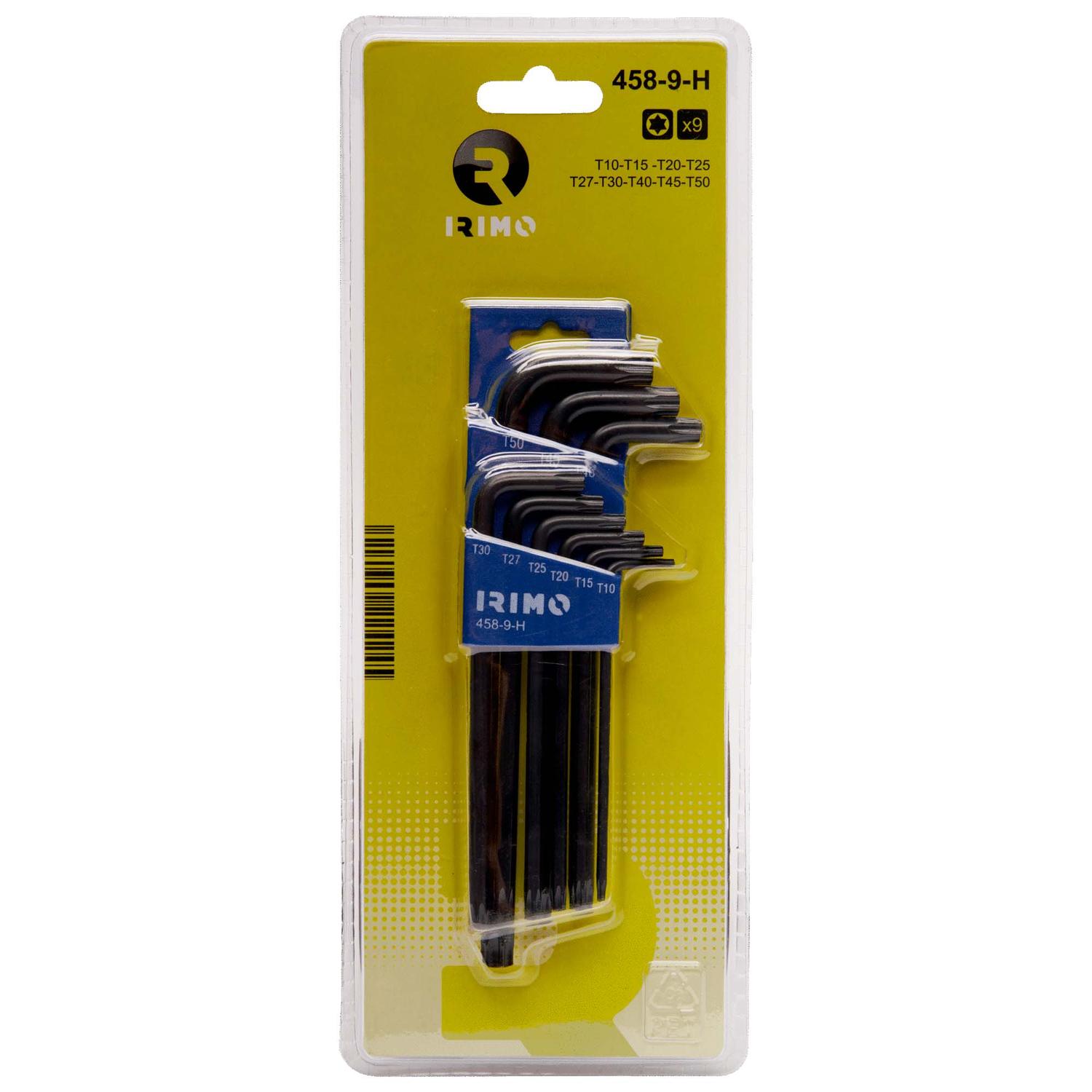 Juego de llaves Allen pavonadas Torx, 9 Pzas - Irimo - Herram.cl
