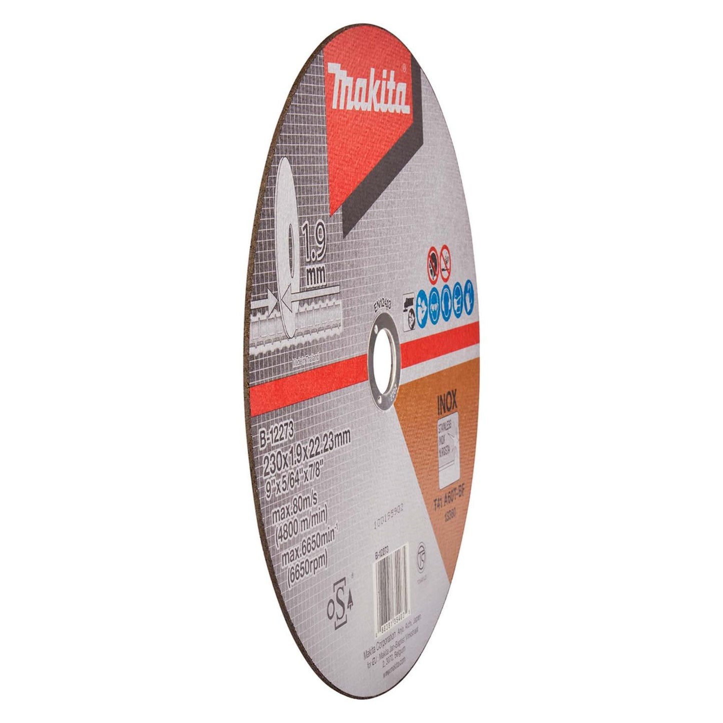 Disco de Corte Inox 230x1,9mm A60T - Makita - Herram.cl