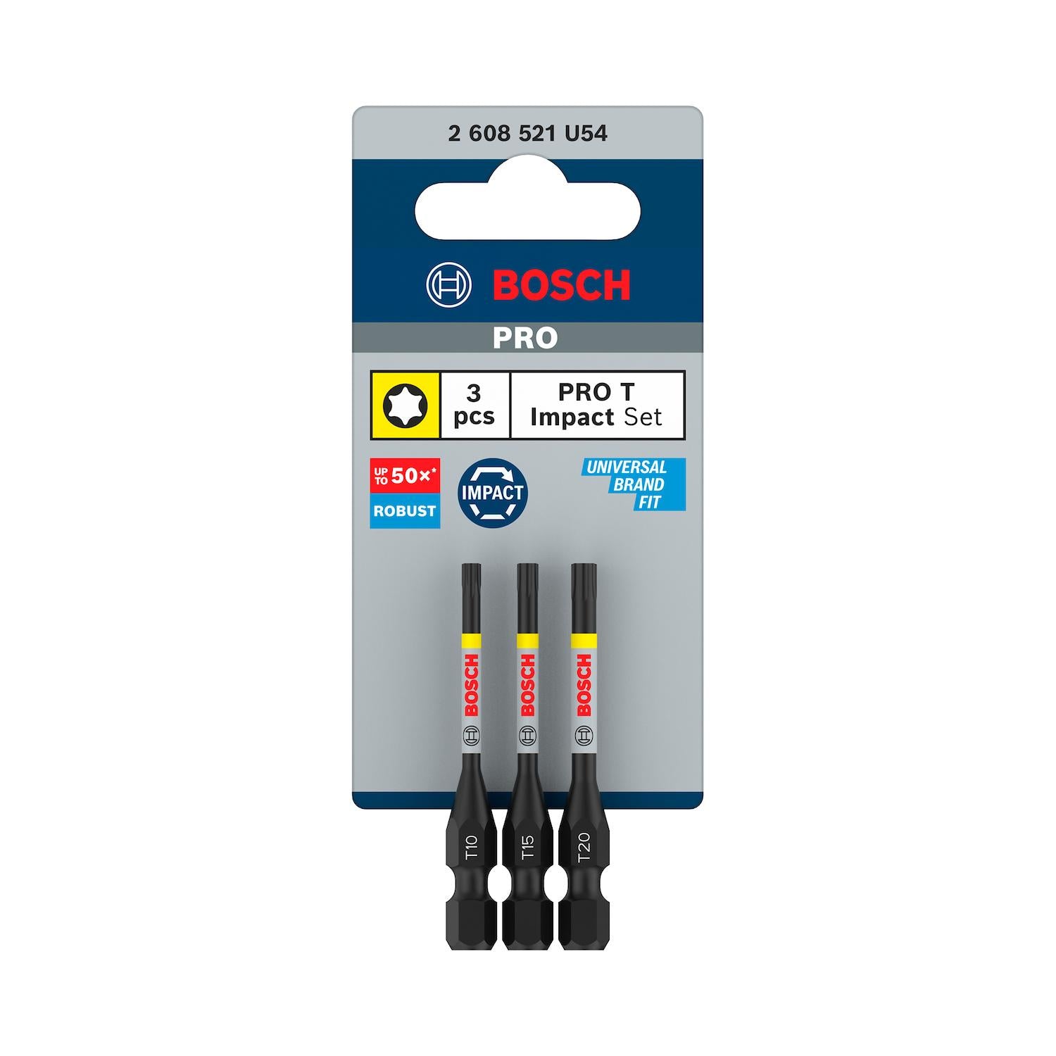 Juego Puntas PRO Impact T10/T15/T20x55mm 3 Pzas - Bosch - Herram.cl