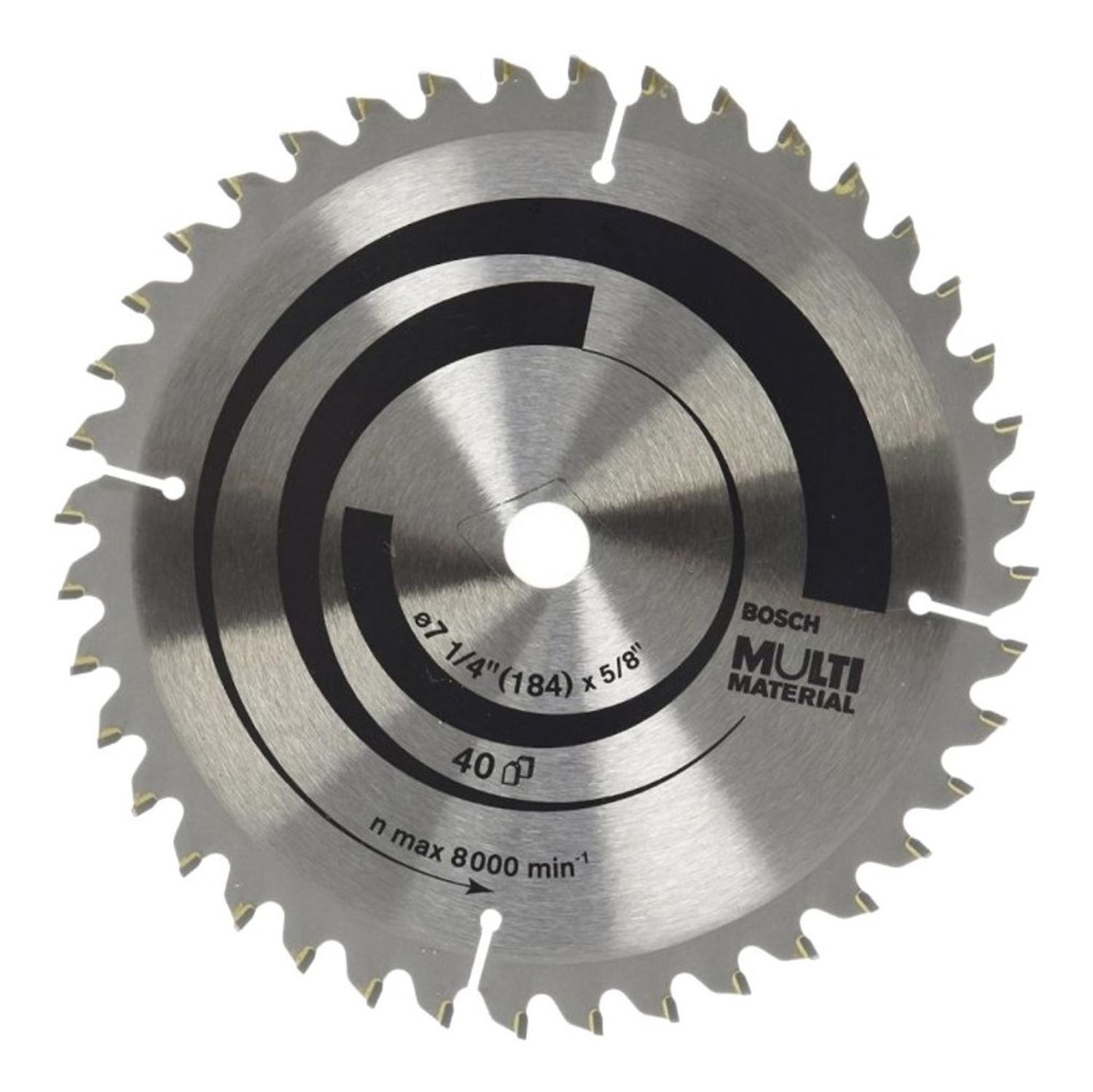 Disco De Sierra Circular Bosch 7 1/4 40d Multi Material - Herram.cl