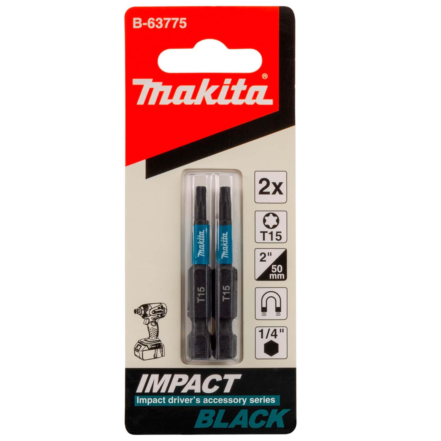 Puntas Impact Black T15 - 50mm 2 Pzas - Makita - Herram.cl