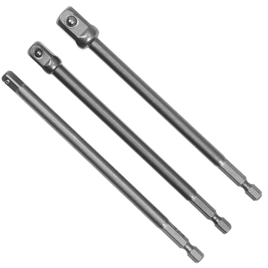Juego Adaptadores Cuadrante a Hex.1/4''x150mm 3 Pzas - Yato - Herram.cl