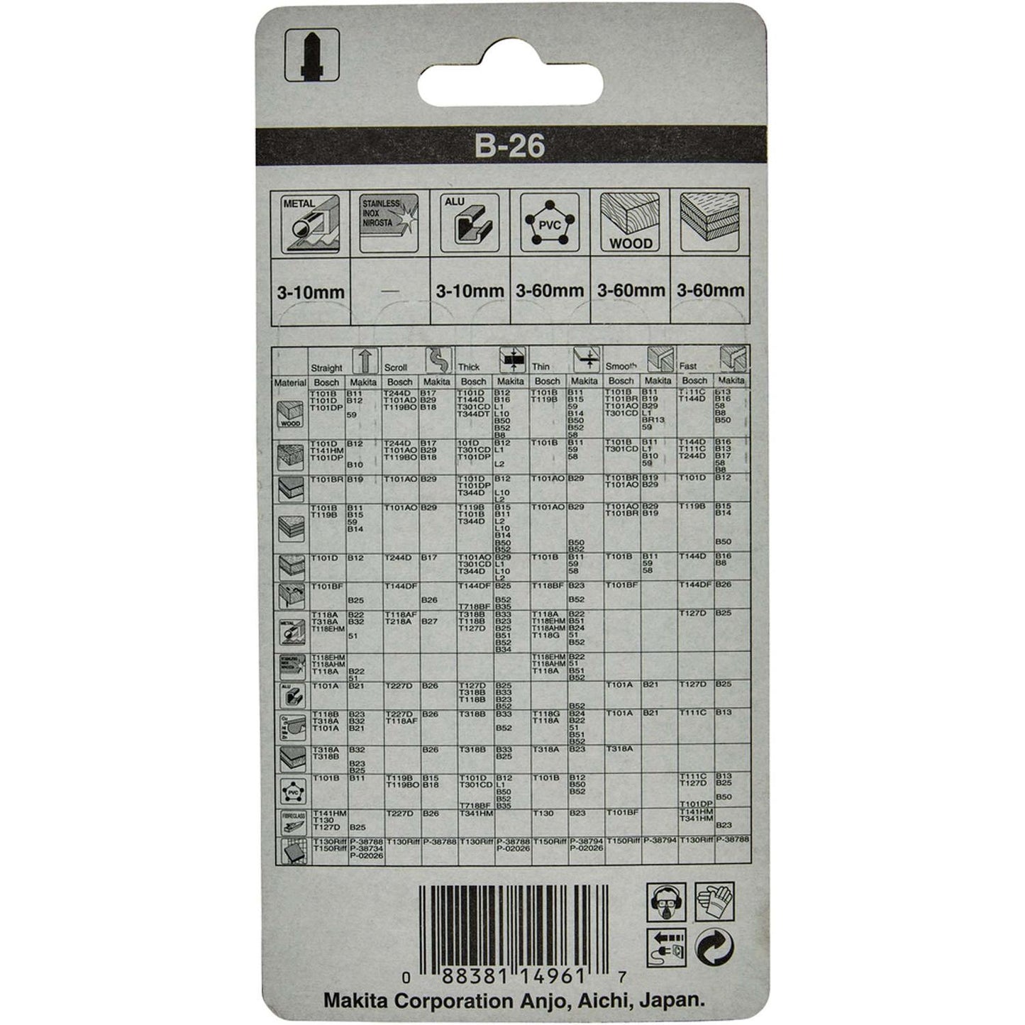 Hoja De Calar HSS 100mm Madera, Metal 5 Pzas - Makita - Herram.cl