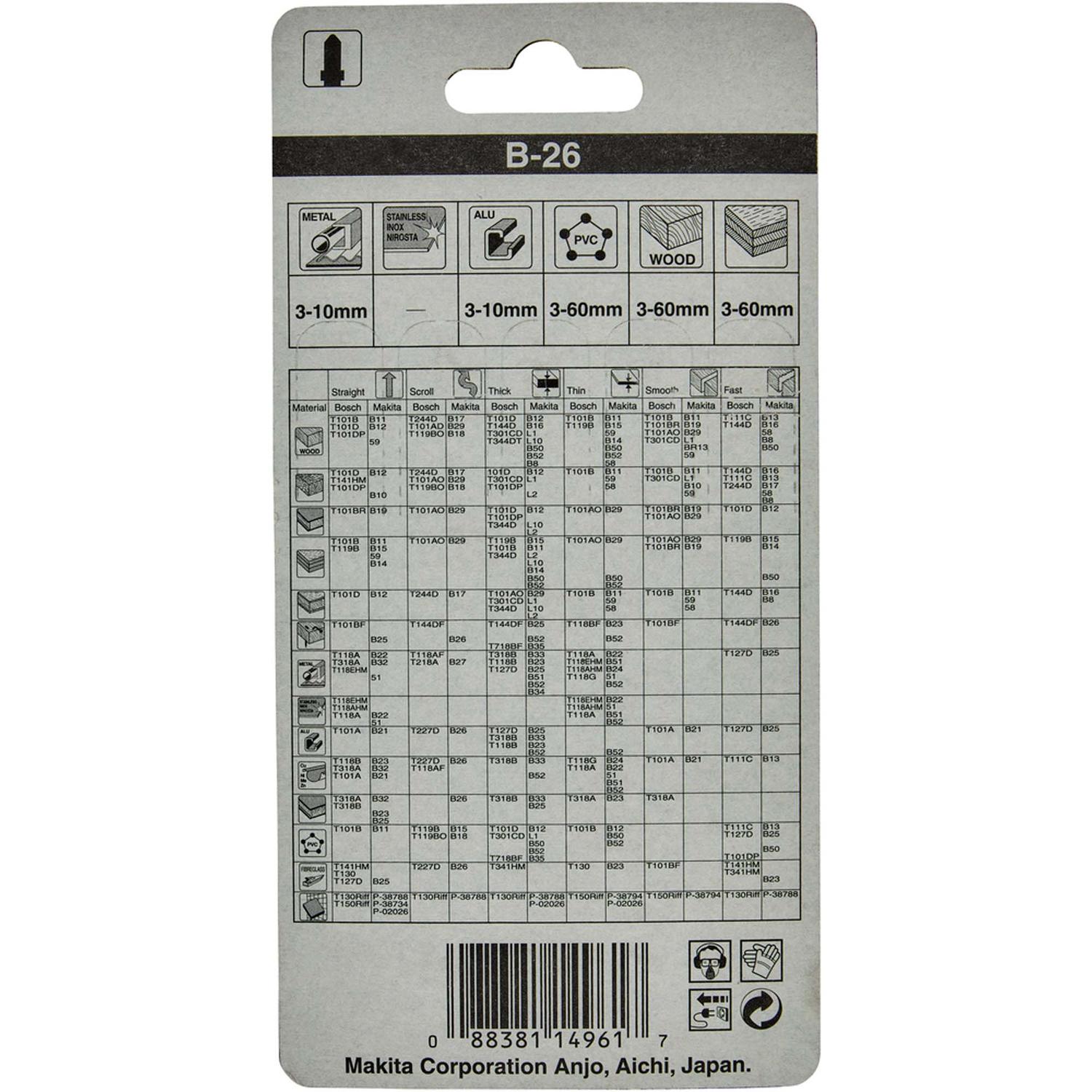 Hoja De Calar HSS 100mm Madera, Metal 5 Pzas - Makita - Herram.cl