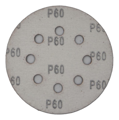 Pack 5 Discos De Lija Con Velcro 5'' (125mm) G60 - Nexxo - Herram.cl