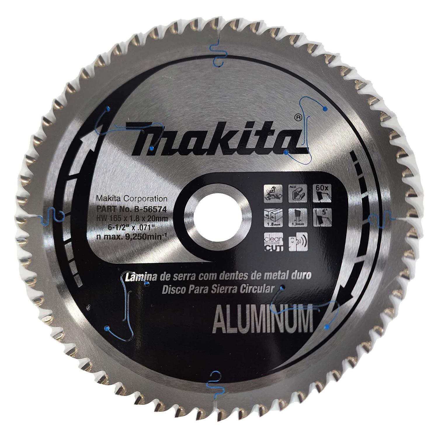 Disco De Sierra Efficut 165''x1,8x20mm 60D (Aluminio) - Makita - Herram.cl
