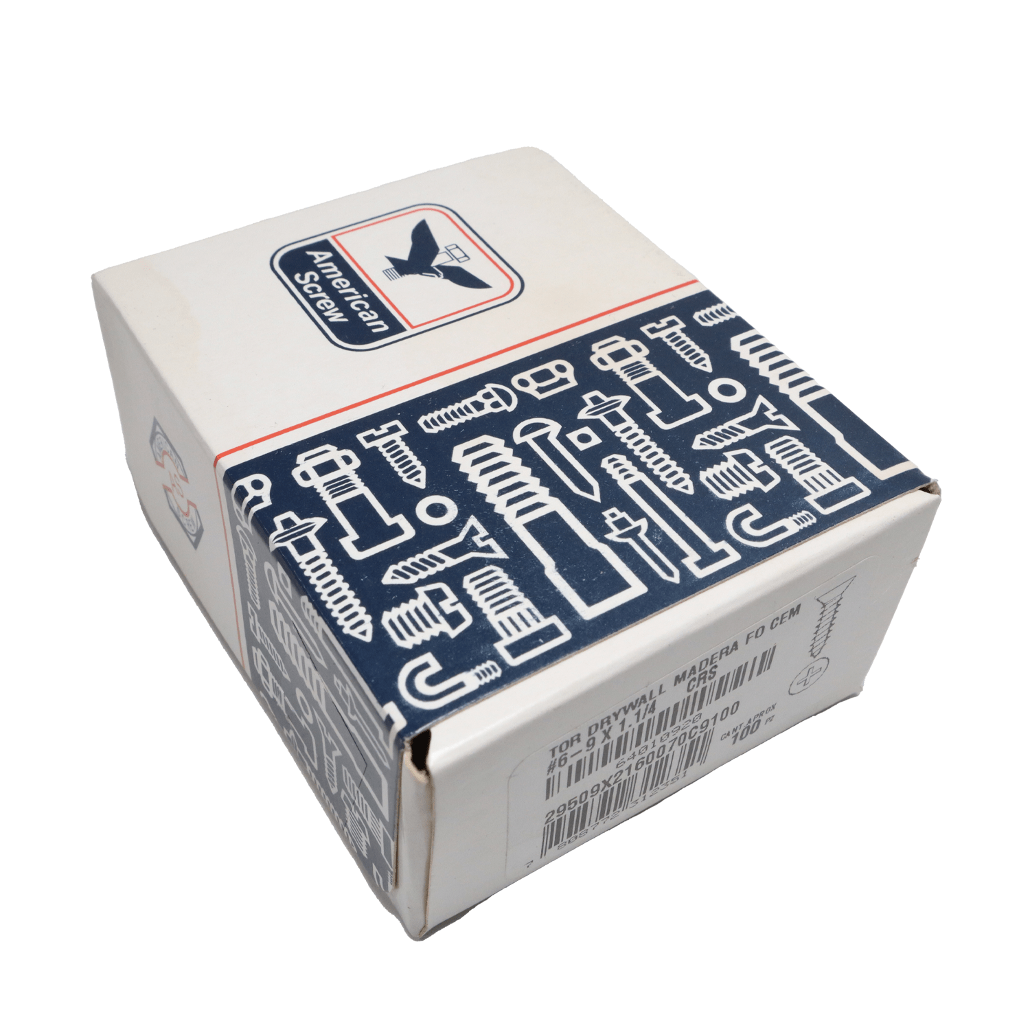 Tornillo DryWall Madera 6 - 9x1.1/4''100uds. American ScreW - Herram.cl