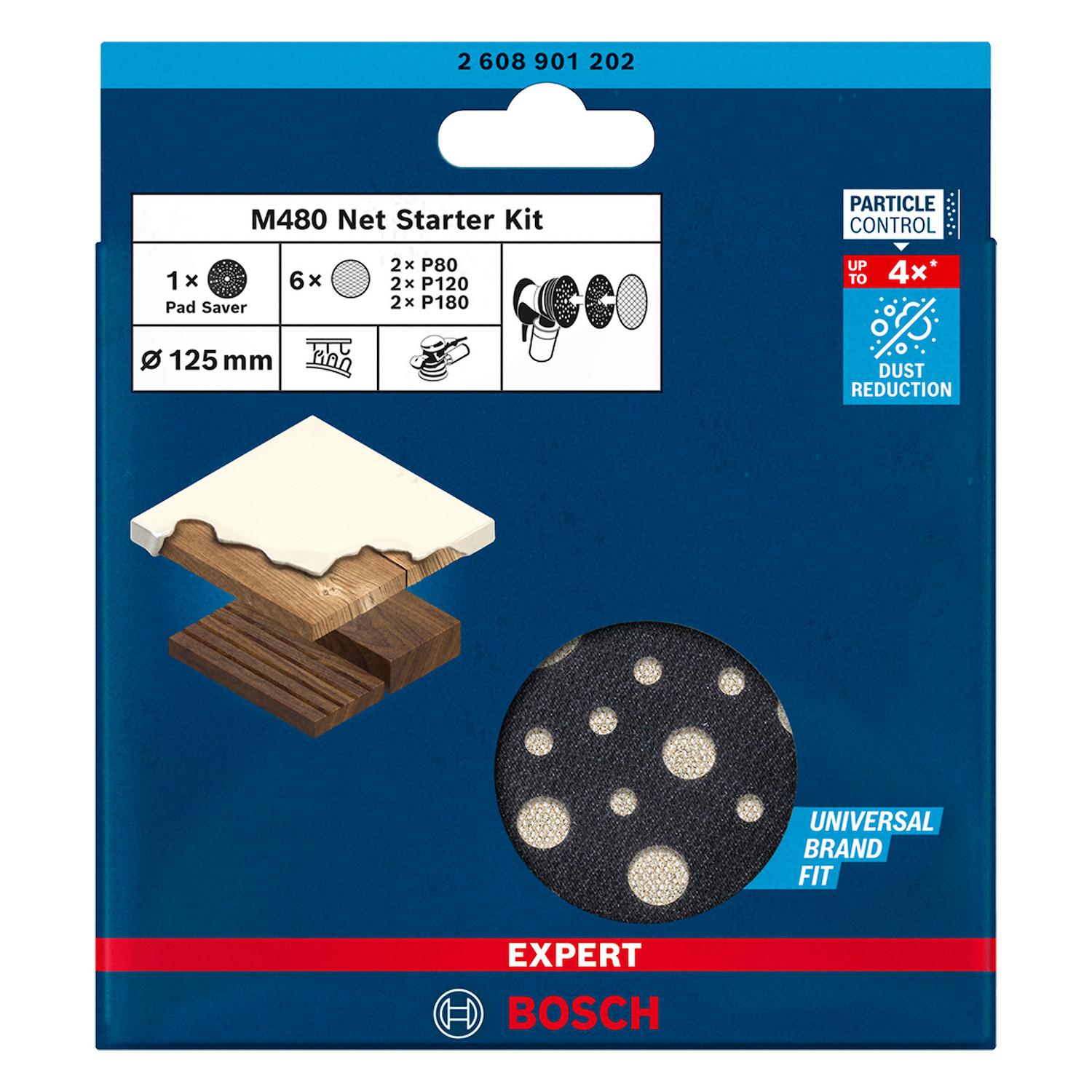 Kit Disco de Lija Malla Expert M480 125mm (5'') 7 Pzas - Bosch - Herram.cl