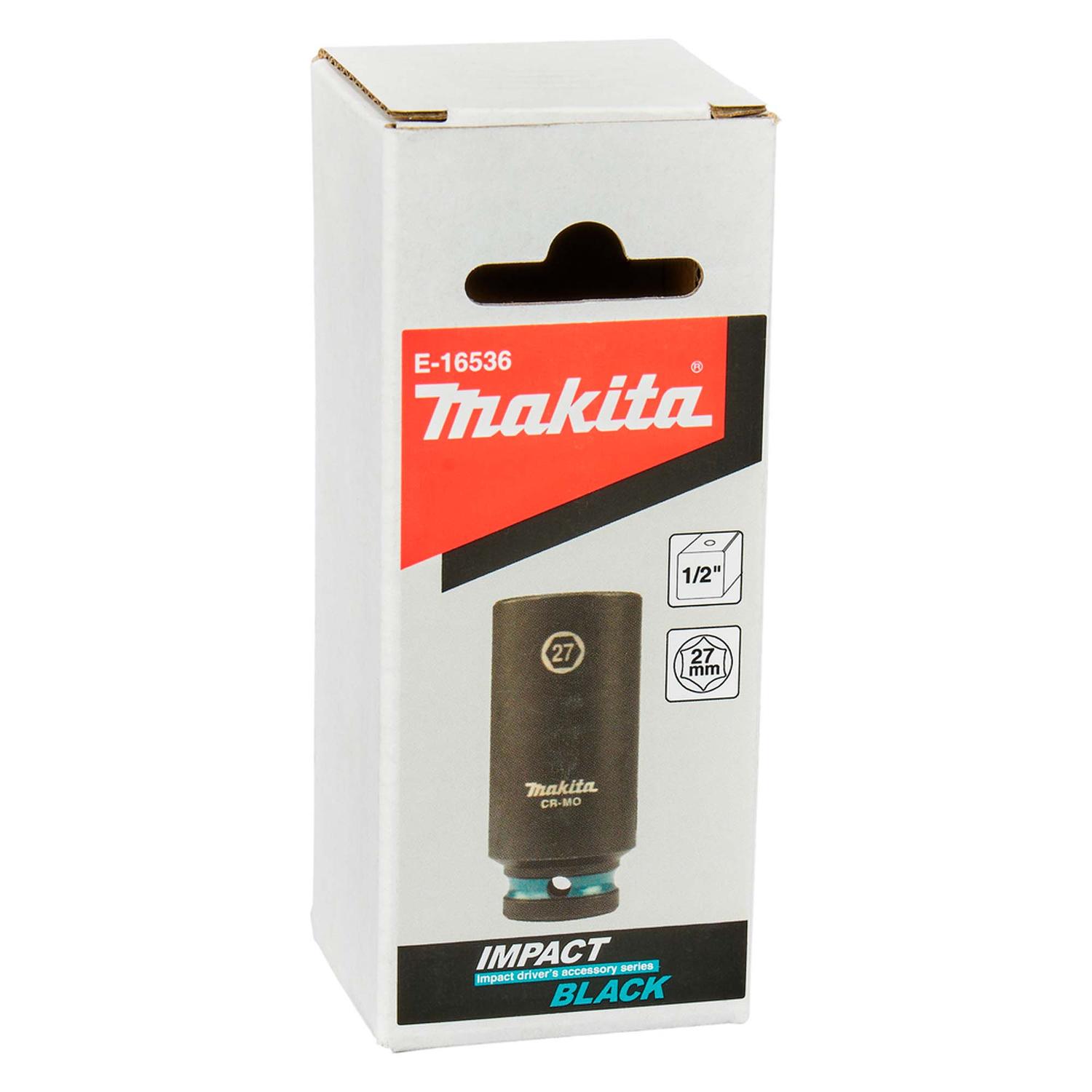 Dado de Impacto Largo 1/2'' 27mm Impact Black - Makita - Herram.cl