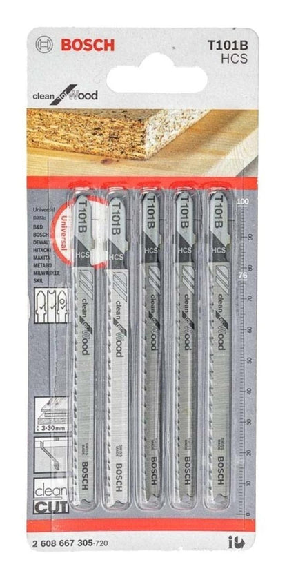 Set 5 Hojas De Calar Bosch T101b Clean For Wood - Herram.cl
