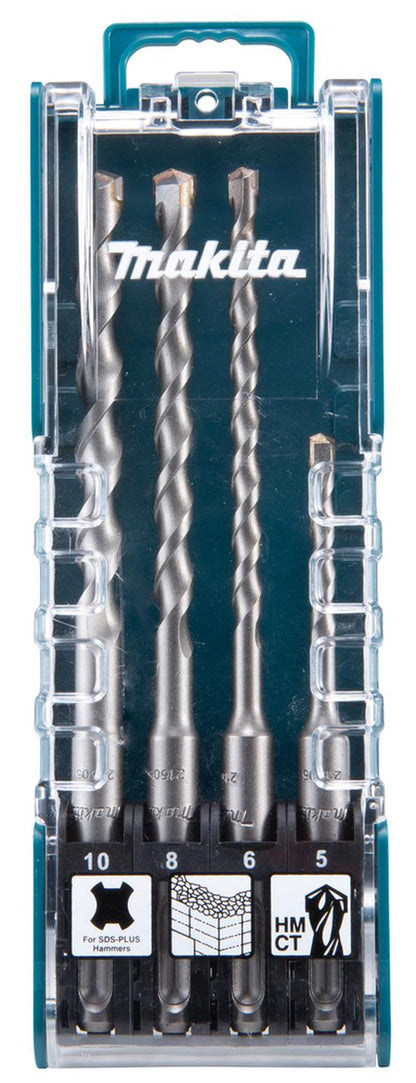 Set Brocas SDS - Plus 5, 6, 8, 10mm 4 Pzas - Makita - Herram.cl