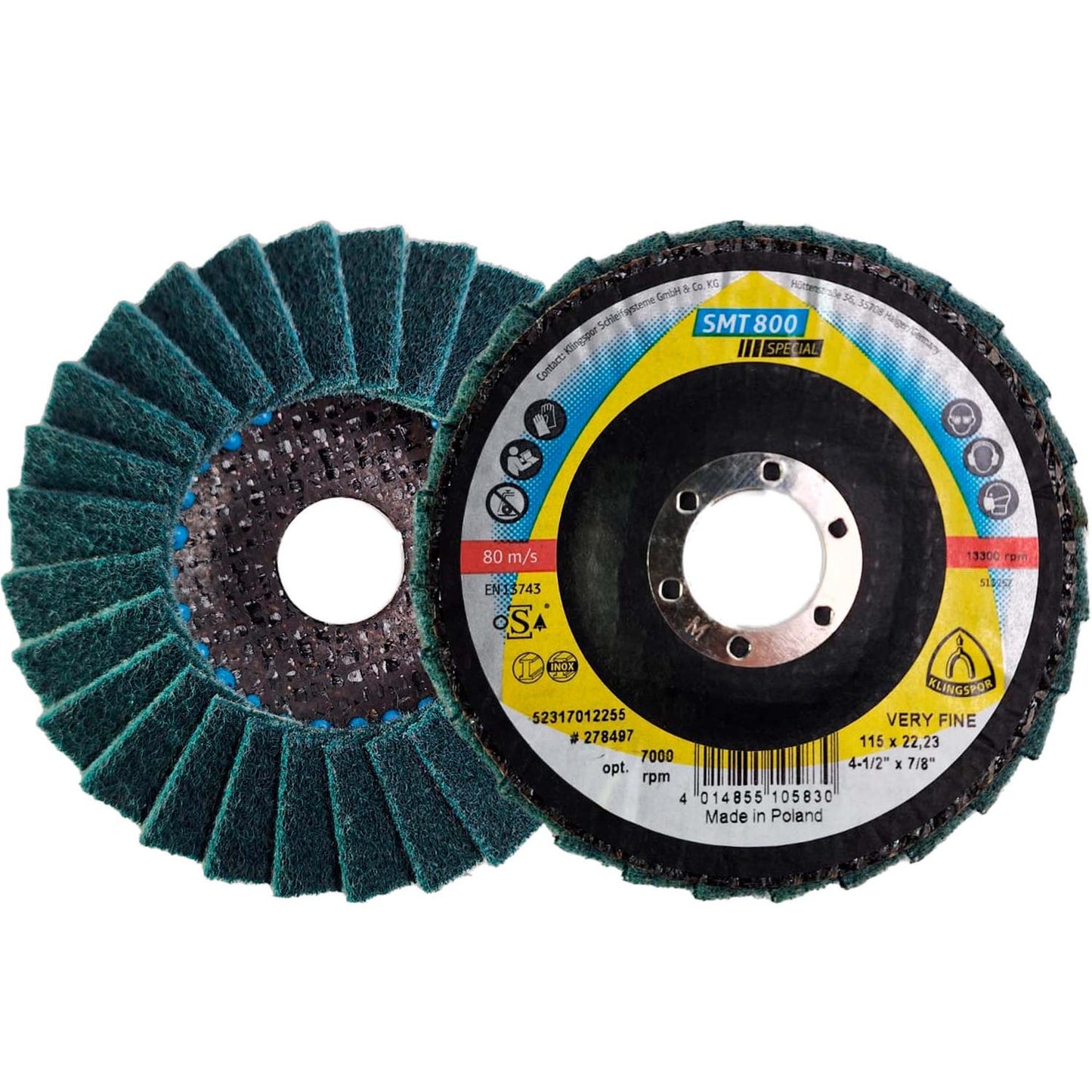 Disco Fibra Sintetica SMT 800 4 - 1/2'' Muy Fino - Klinsgpor - Herram.cl