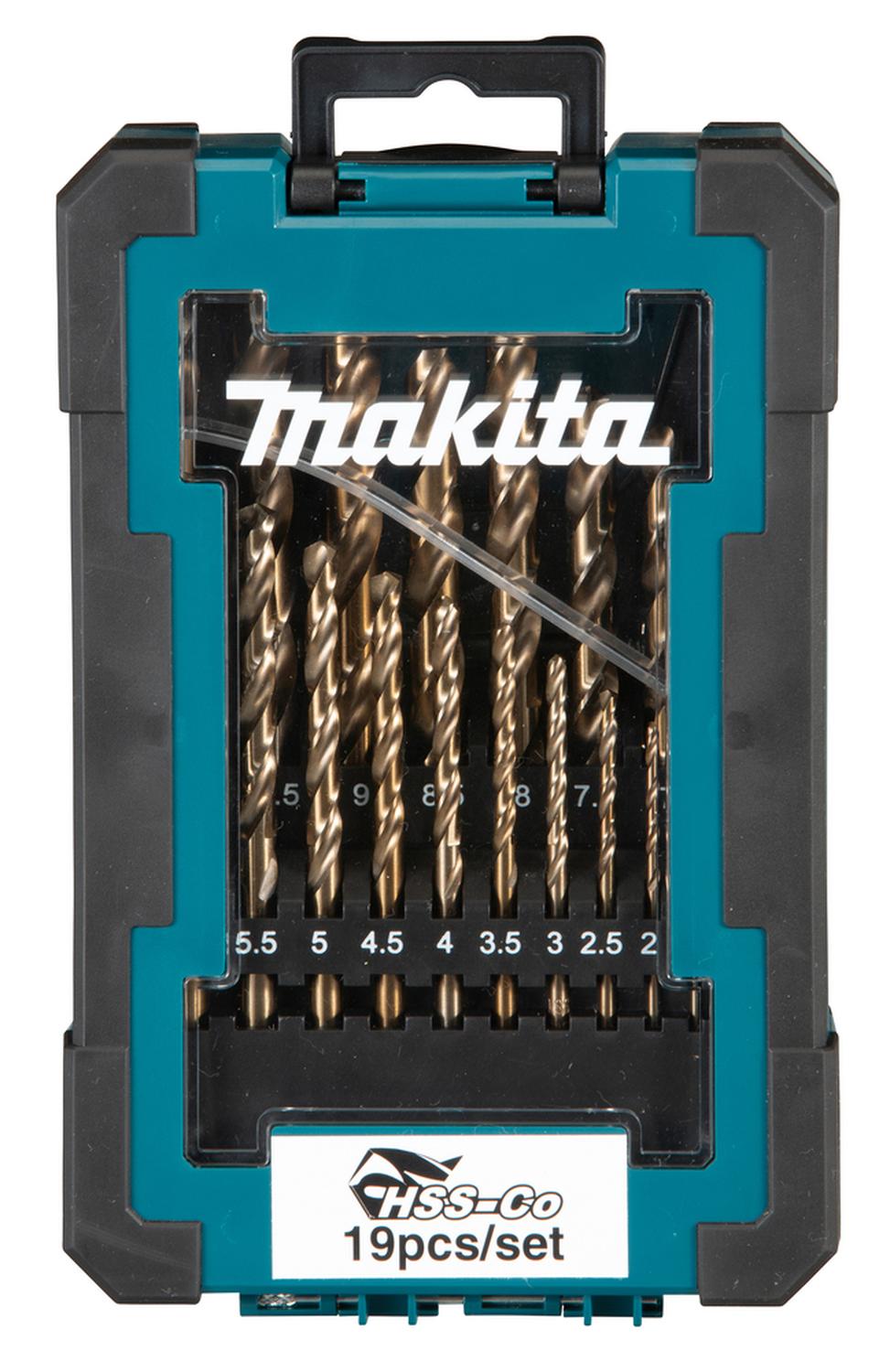 Juego de Brocas Para Metal HSS - CO 1 - 10mm 19 Pzas - Makita - Herram.cl