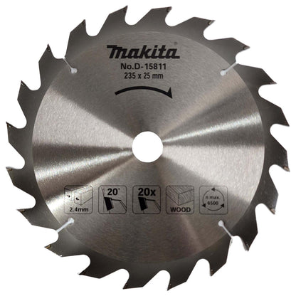 Disco De Sierra 9 - 1/4'' Eje 25mm / 20 D (Madera) - Makita - Herram.cl