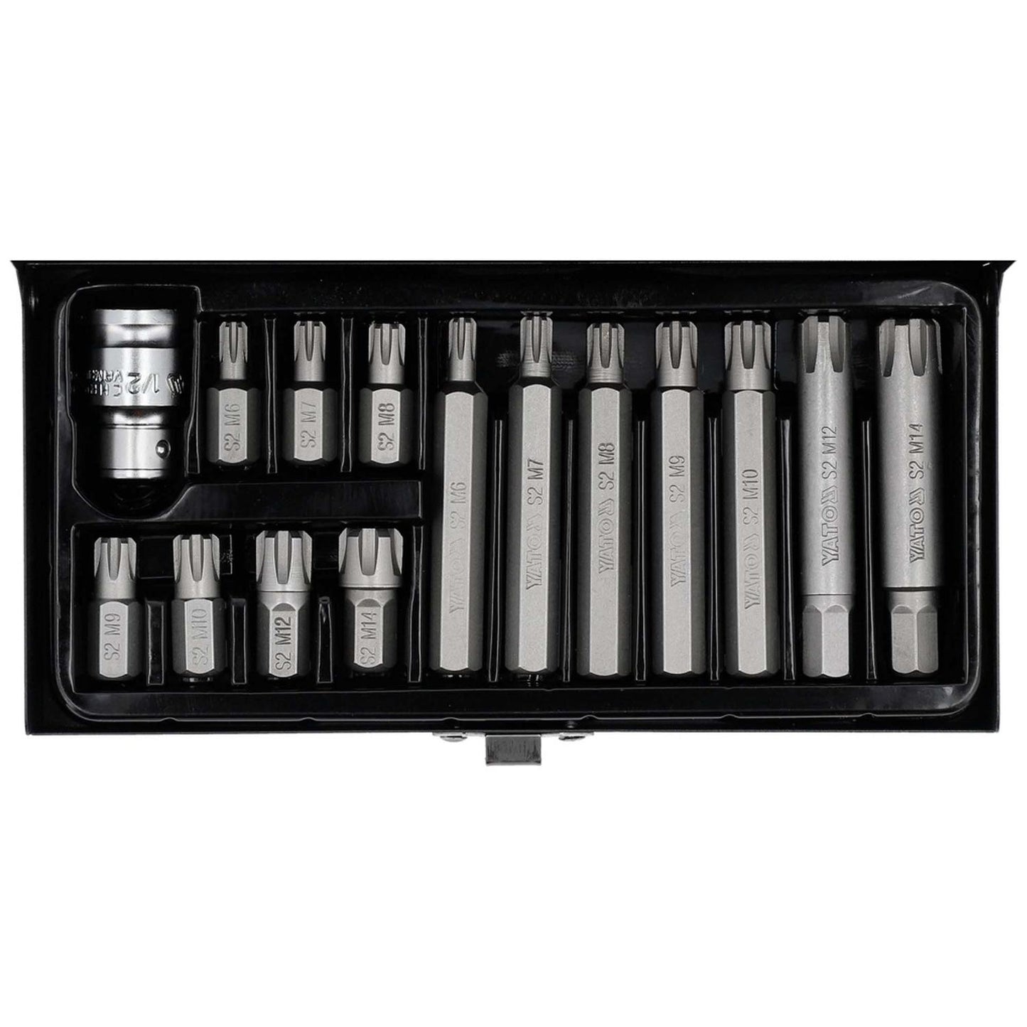 Juego De Puntas Ribe 1/2'', 15 Pzas YT - 0419 - Yato - Herram.cl