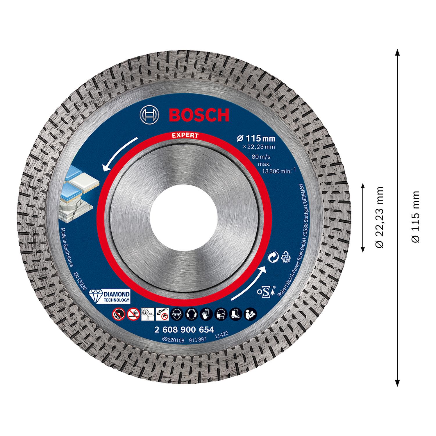 Disco Diamantado Hard Ceramic 4 - 1/2'' Porcelanato - Bosch - Herram.cl