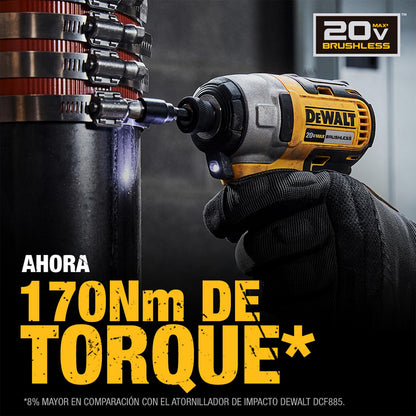Atornillador De Impacto 1/4'' 20V +2 Baterias + carg. - DeWALT - Herram.cl