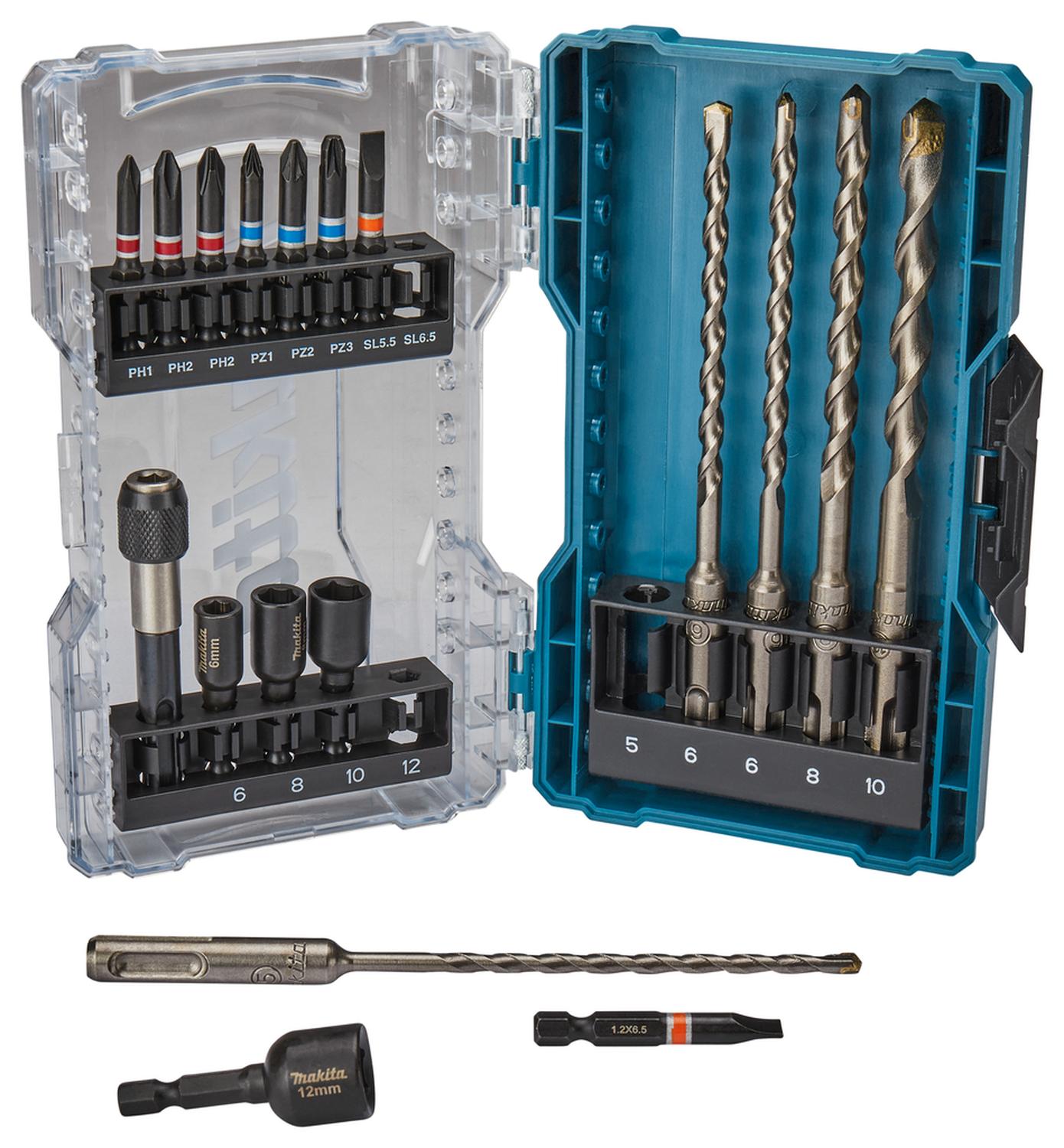 Set Brocas SDS - Plus Y Puntas 18 Pzas - Makita - Herram.cl