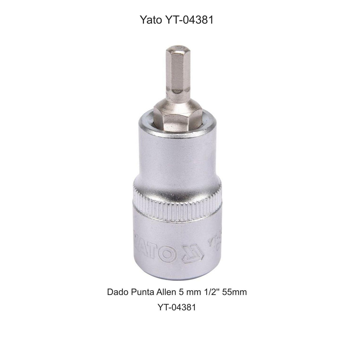 Dado Punta Allen 5 mm 1/2'' 55mm Yato YT-04381 - Herram.cl