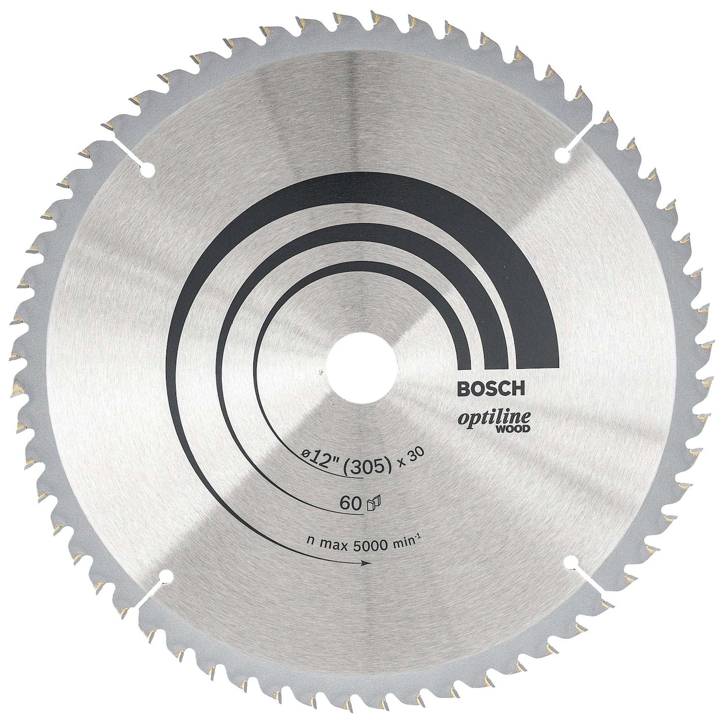 Disco De Sierra Optiline 12''x2,8x30mm 60 Dientes - Bosch - Herram.cl