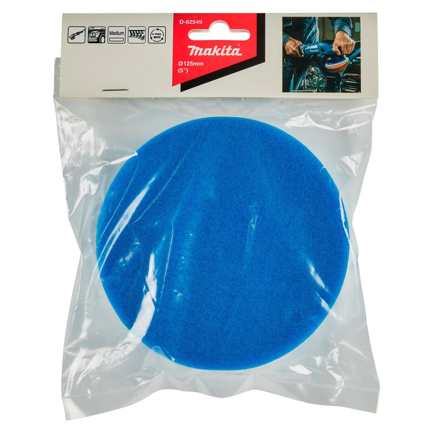 Disco esponja de pulido plana 125mm (medio) - Makita - Herram.cl
