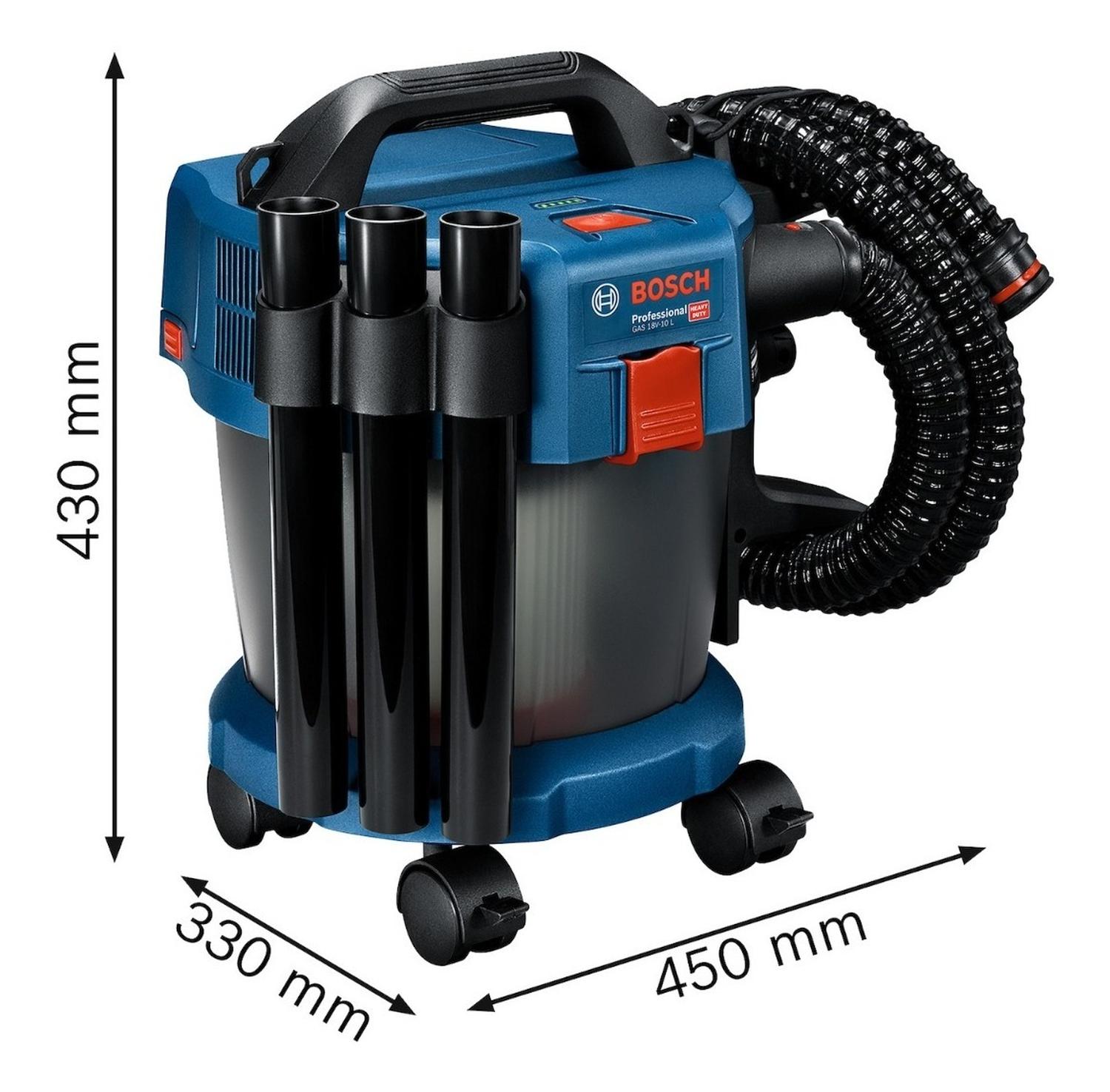 Aspiradora De Polvo Inalámbrico Bosch GAS 18V - 10 L Bare Tool - Herram.cl