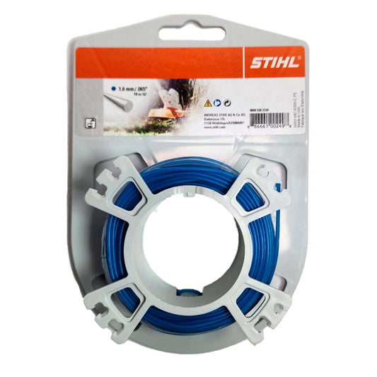 Rollo Piola Nylon Redondo 1,6mm / 19m Azul - Stihl - Herram.cl