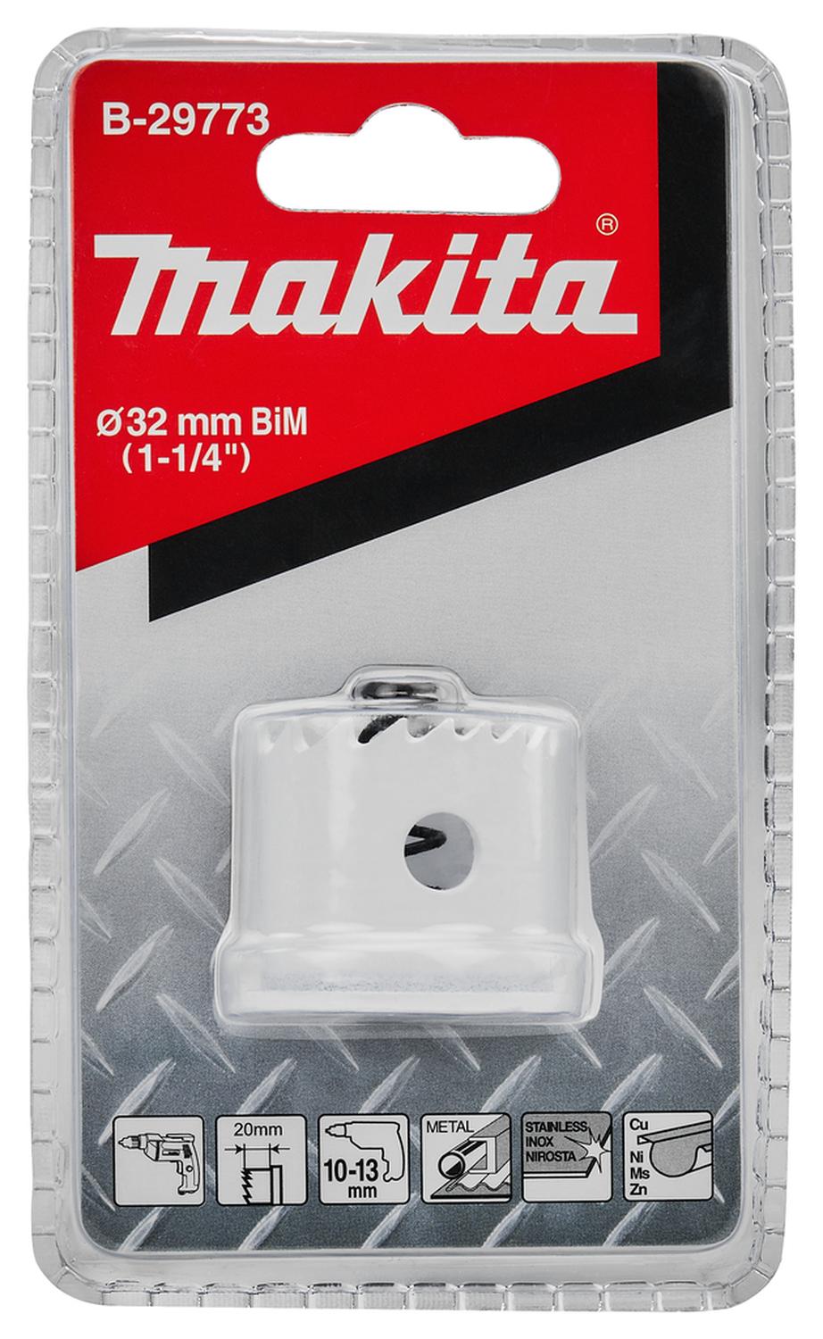Sierra Copa Bim Acero Inox 32mm (1 - 1/4'') - Makita - Herram.cl