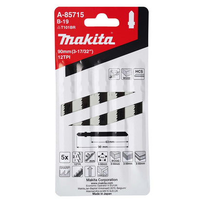 Hoja De Calar HCS 90mm Madera, Plástico 5 Pzas - Makita - Herram.cl