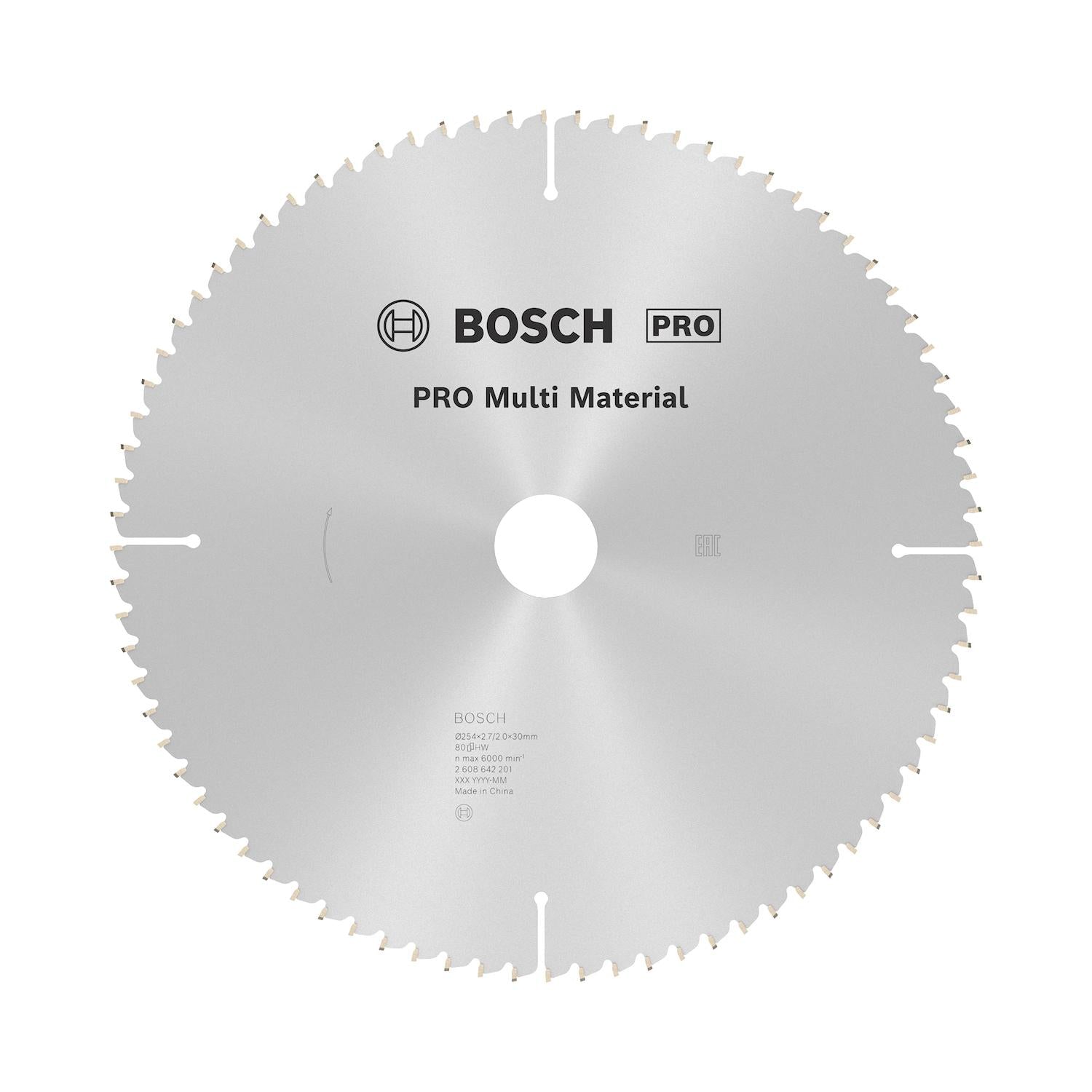 Disco De Sierra PRO Multimaterial 10''x30mm 80 D - Bosch - Herram.cl