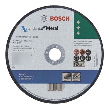 Pack 25 Disco De Corte Bosch Standard For Metal 180 X 1,6mm (7 ) - Herram.cl