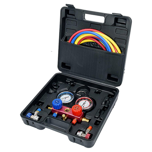 Set Manómetros A/C Yato YT-72990 R-134a 6 Piezas - Herram.cl