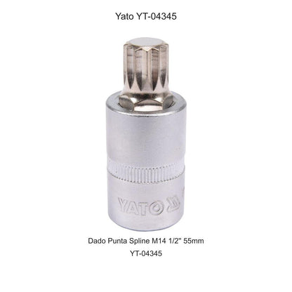Dado Punta Spline M14 1/2'' 55mm Yato YT-04345 - Herram.cl