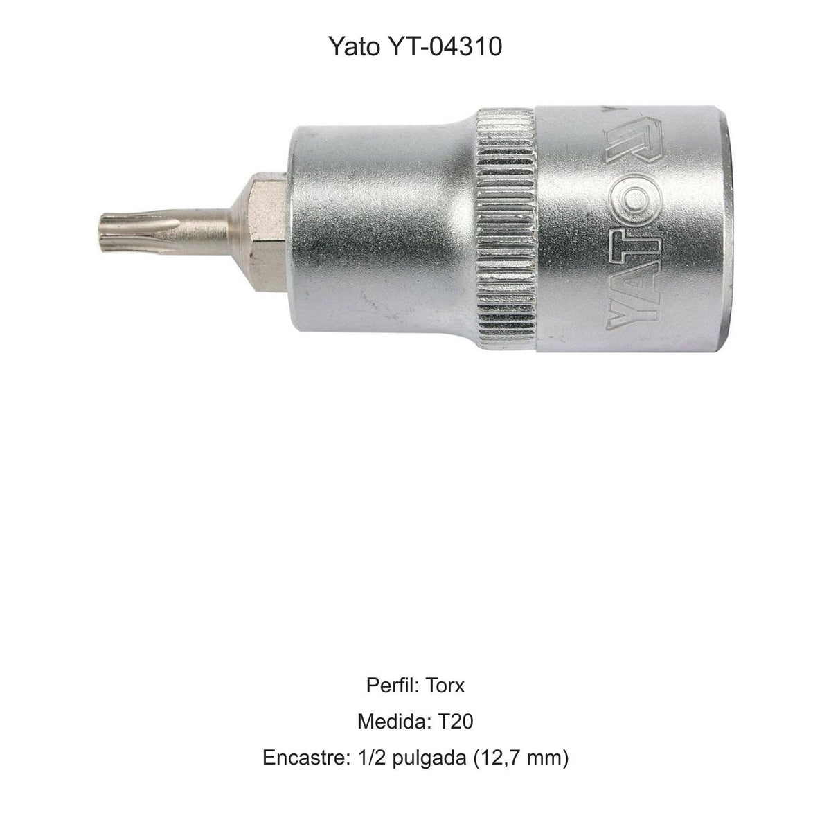 Dado Punta Torx T20 1/2'' 55mm Yato YT-04310 - Herram.cl