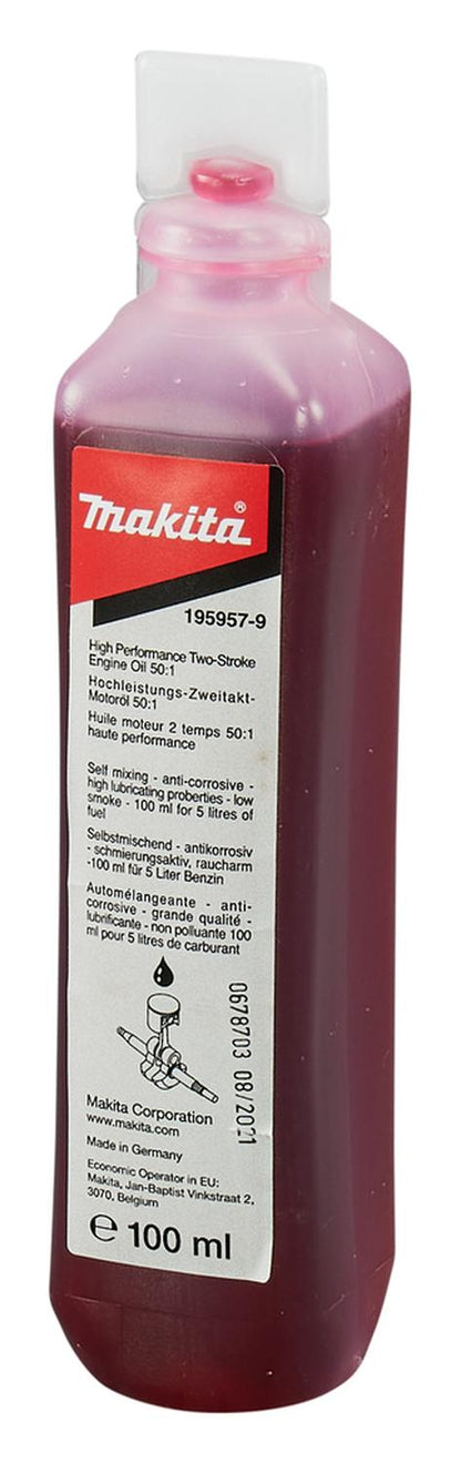 Pack 5 Botellas Aceite 2 Tiempos 50:1 100ml Makita - Herram.cl